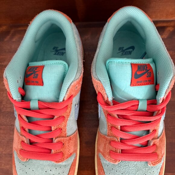 Nike SB Dunk Low Pro PRM Orange Emerald Rise DV5429-800 Men’s Size 8.5 - Picture 5 of 6